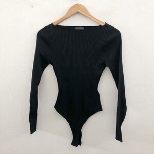 HOUSE OF HARLOW 1960 Boat Neck Ribbed Bodysuit Size Small